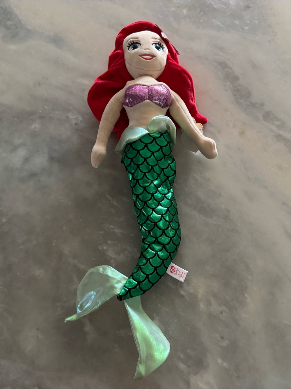 Ty Beanie Buddy - Disney's Princess ARIEL Little Mermaid 18" Plush rare HTF